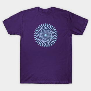 Sun ray with a smile, in blue.  T-Shirt